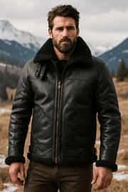Airborne B3 Real Shearling Bomber Jacket